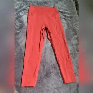 Zyia Active, Red, hi-rise leggings, size 2, Length 29"